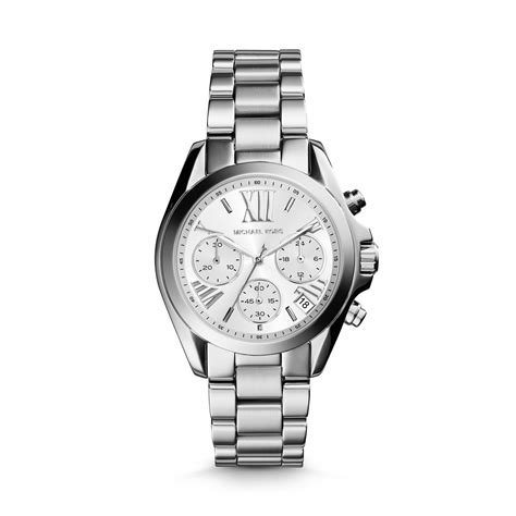 michael kors chronograph damen silber|michael kors mini wrist watch.